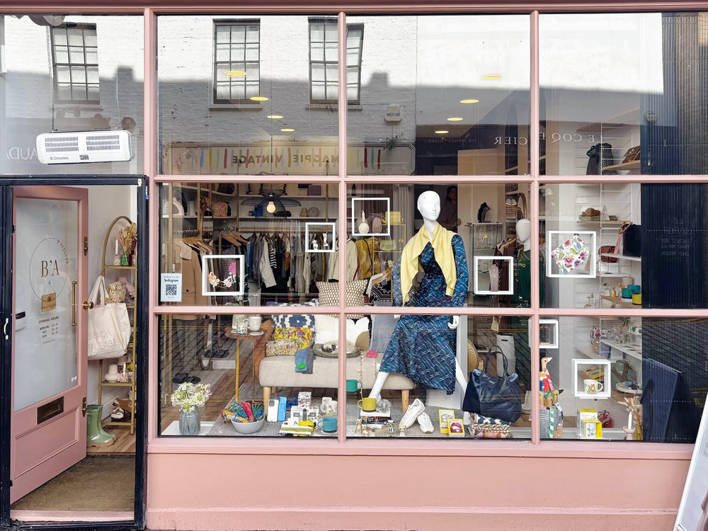 After visual merchandising update — refreshed store display with improved styling.